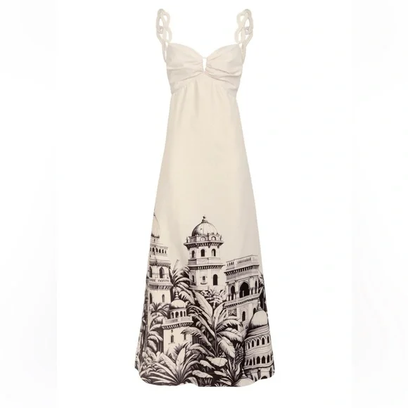 Andres Otalora Pyaar Printed Cotton Poplin Maxi Dress - Picture 2 of 6
